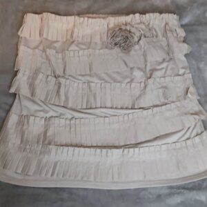 Dots Top Size 2X Tan Beige Fringe Y2K Boho Festival Cowgirl Stretchy Sleeveless